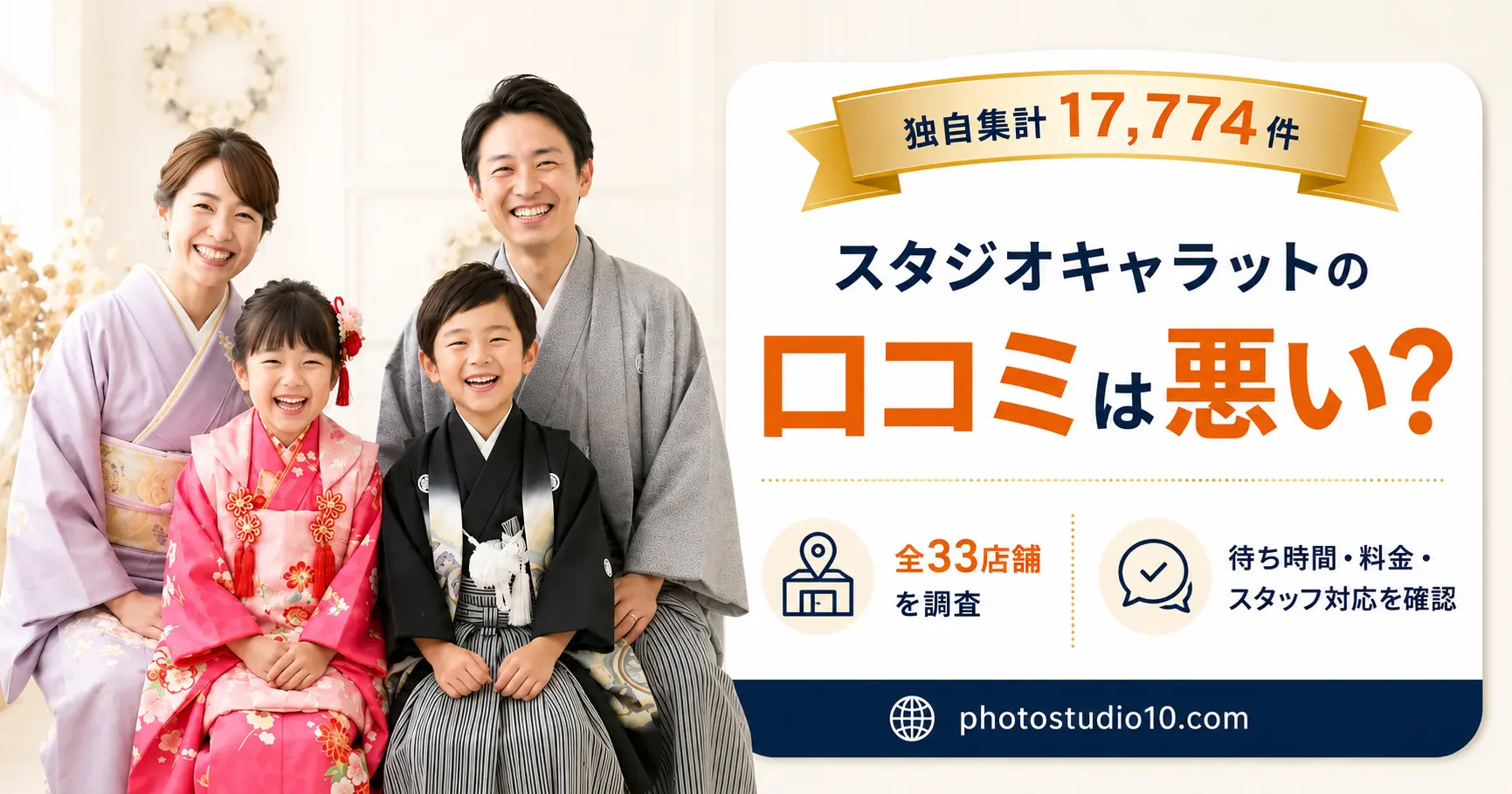 スタジオキャラットの口コミは悪い?全33店舗・17,774件を独自集計